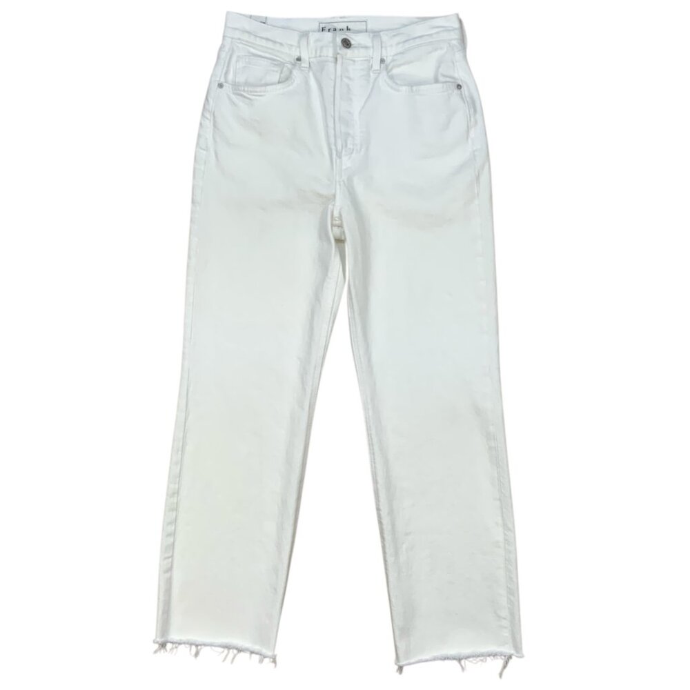 Frank & Eileen Monaghan White Straight Leg Jeans